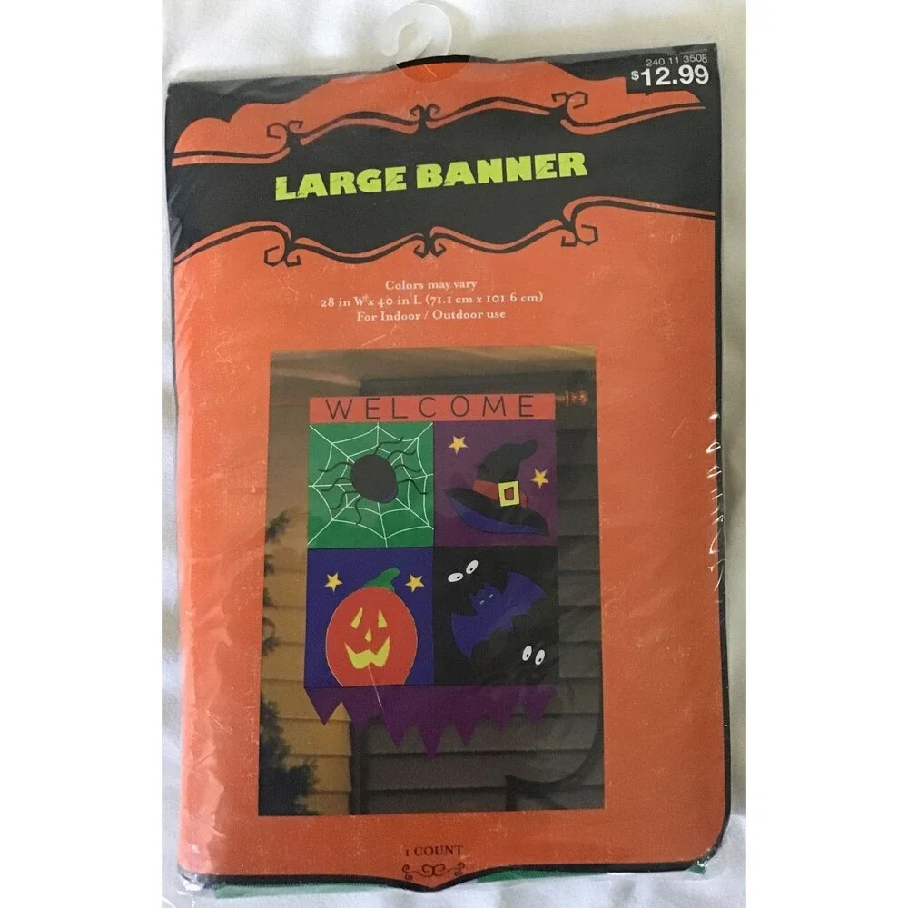 NIP Yard and Garden Flag Banner Pumpkin Harvest/Halloween Large 40